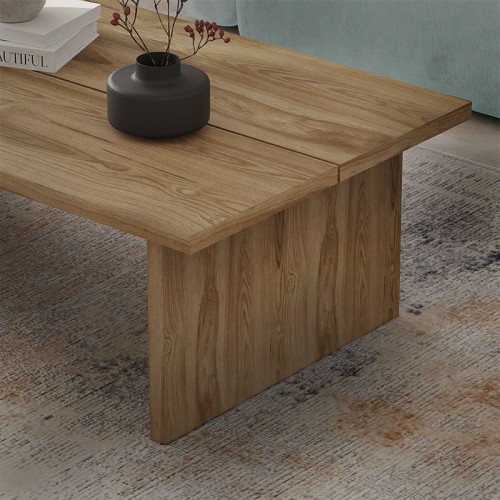 Τραπεζάκι σαλονιού Loana Megapap χρώμα καρυδί Ud 120x70x40εκ.