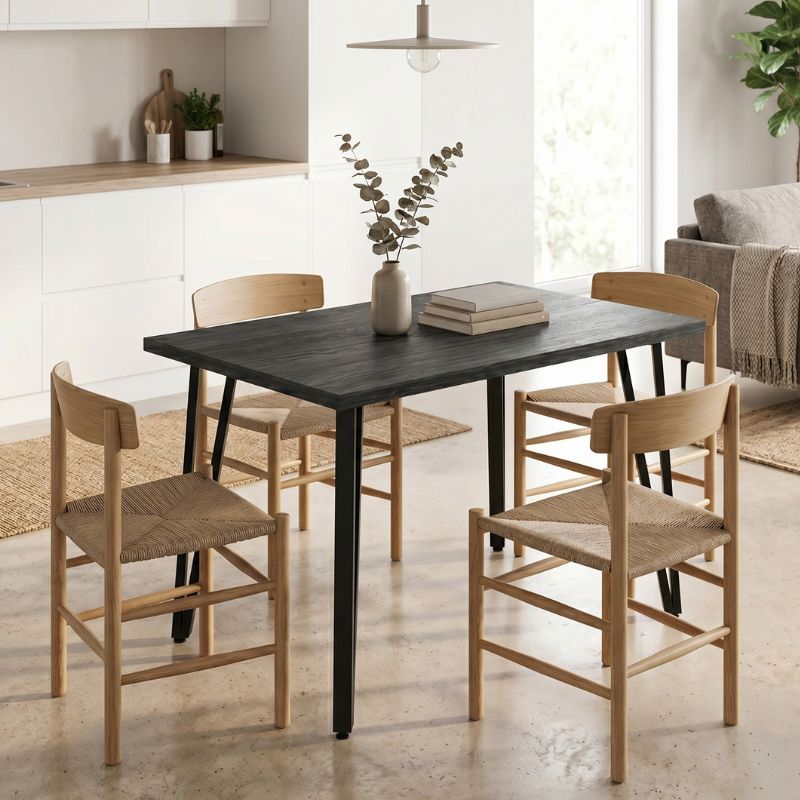Τραπέζι Xana Megapap χρώμα black wood 120x70x77,5εκ.