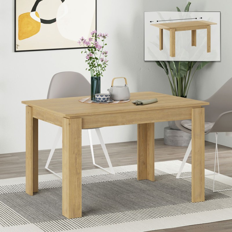 Τραπέζι Tolmen Megapap επεκτεινόμενο χρώμα sapphire oak 120/170x80x75εκ.