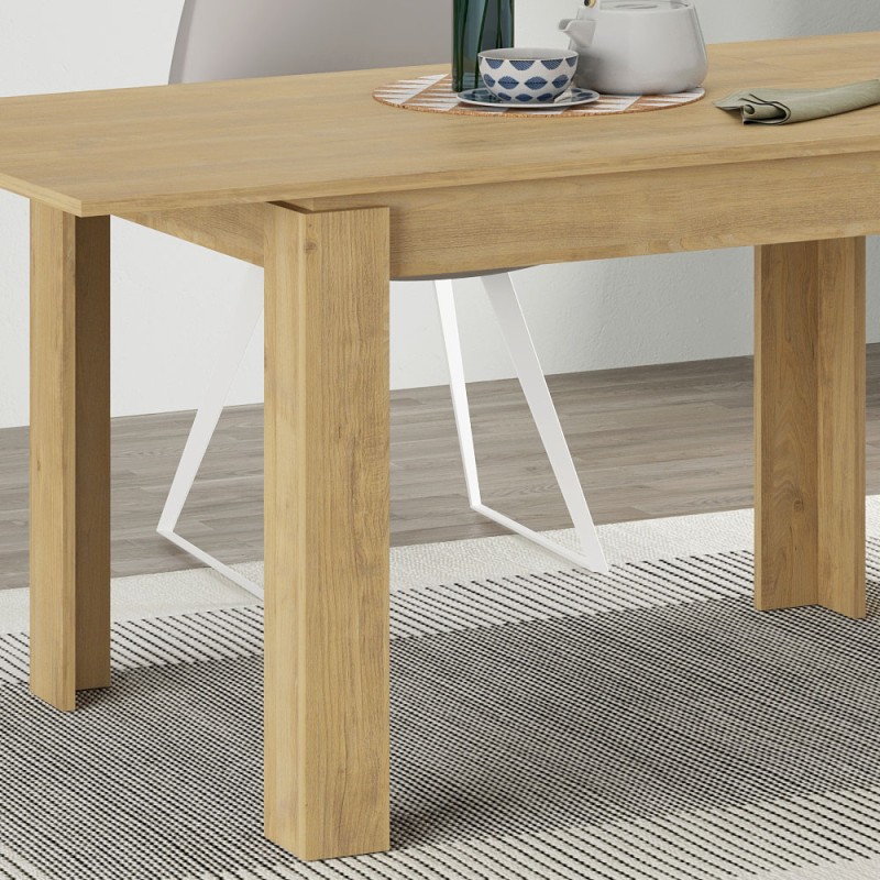 Τραπέζι Tolmen Megapap επεκτεινόμενο χρώμα sapphire oak 120/170x80x75εκ.