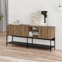 Μπουφές Amira Megapap χρώμα καρυδί Ud - black wood 180x40x80εκ.