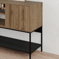 Μπουφές Amira Megapap χρώμα καρυδί Ud - black wood 180x40x80εκ.
