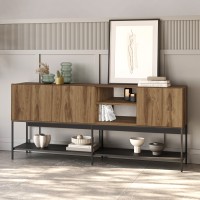 Μπουφές Amira Megapap χρώμα καρυδί Ud - black wood 180x40x80εκ.