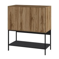 Μπουφές Amira Megapap χρώμα καρυδί Ud - black wood 80x40x90εκ.