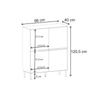 Μπουφές Arch Megapap χρώμα sandstone 98x40x120,5εκ.