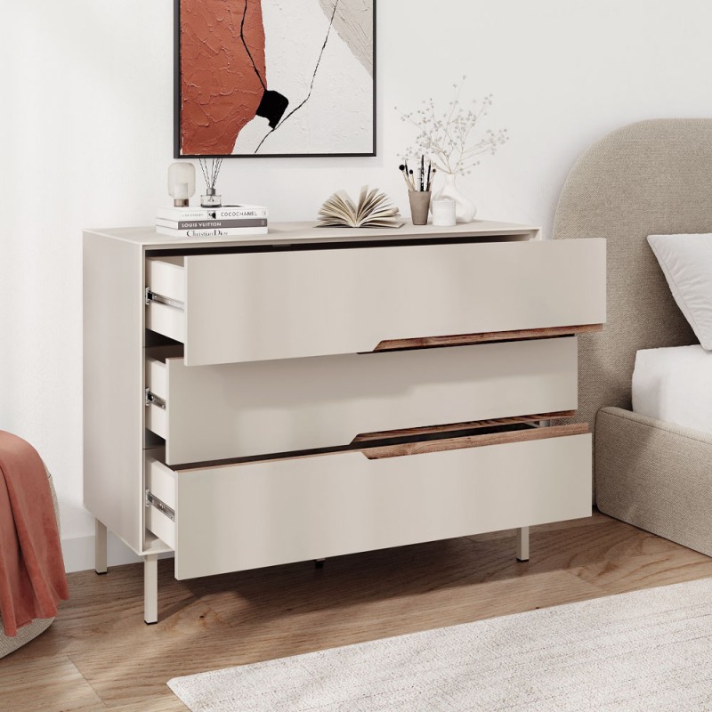 Συρταριέρα Arch Megapap χρώμα sandstone 98x40x78,5εκ.