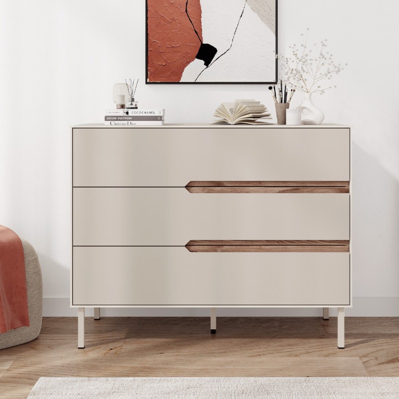 Συρταριέρα Arch Megapap χρώμα sandstone 98x40x78,5εκ.