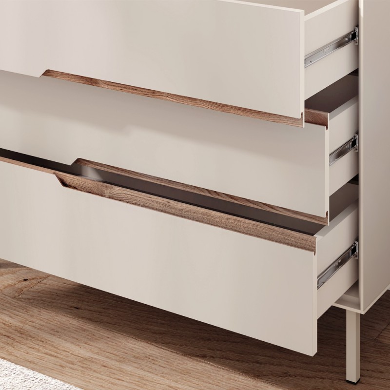 Συρταριέρα Arch Megapap χρώμα sandstone 98x40x78,5εκ.