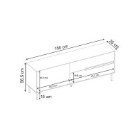 Έπιπλο τηλεόρασης Arch Megapap χρώμα sandstone 150x35x56,5εκ.