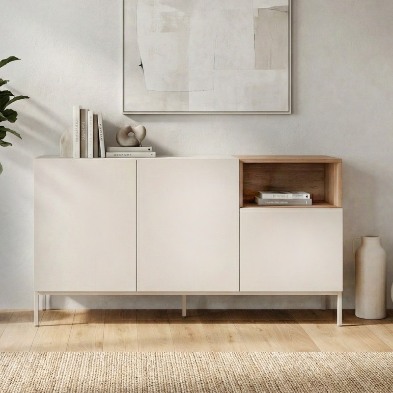 Μπουφές Cailin Megapap χρώμα sandstone - sepet oak 140x41,8x80εκ.