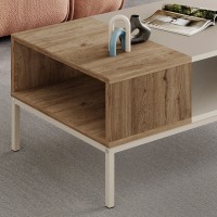 Τραπεζάκι σαλονιού Cailin Megapap χρώμα sandstone - sepet oak 90x56x40,6εκ.