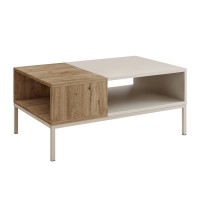 Τραπεζάκι σαλονιού Cailin Megapap χρώμα sandstone - sepet oak 90x56x40,6εκ.