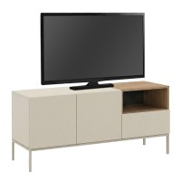 Έπιπλο τηλεόρασης Cailin Megapap χρώμα sandstone - sepet oak 140x41,8x55εκ.
