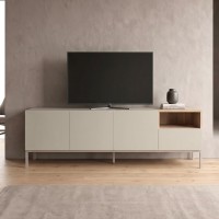 Έπιπλο τηλεόρασης Cailin Megapap χρώμα sandstone - sepet oak 180x41,8x55εκ.