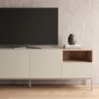 Έπιπλο τηλεόρασης Cailin Megapap χρώμα sandstone - sepet oak 180x41,8x55εκ.