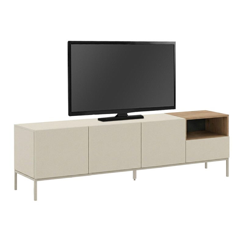 Έπιπλο τηλεόρασης Cailin Megapap χρώμα sandstone - sepet oak 180x41,8x55εκ.