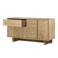 Μπουφές Capri Megapap χρώμα sapphire oak 146x45x76,5εκ.