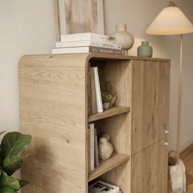 Μπουφές Colia Megapap χρώμα sepet oak 85x44x120,4εκ.