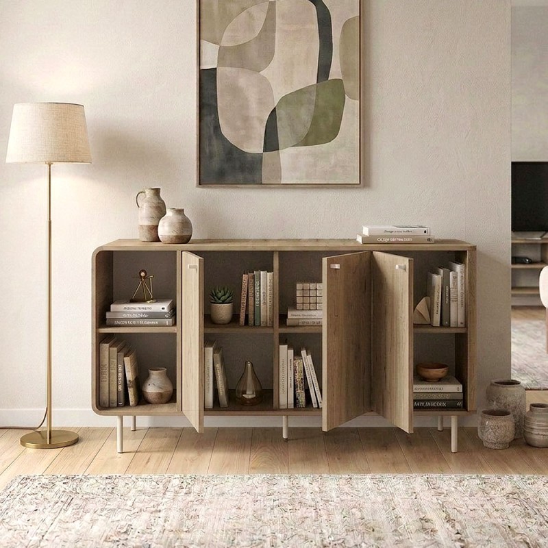 Μπουφές Colia Megapap χρώμα sepet oak 150x44x80εκ.
