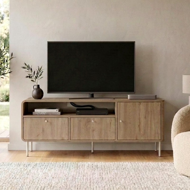 Έπιπλο τηλεόρασης Colia Megapap χρώμα sepet oak 140,3x34x55,7εκ.