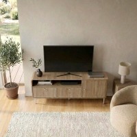 Έπιπλο τηλεόρασης Colia Megapap χρώμα sepet oak 140,3x34x55,7εκ.