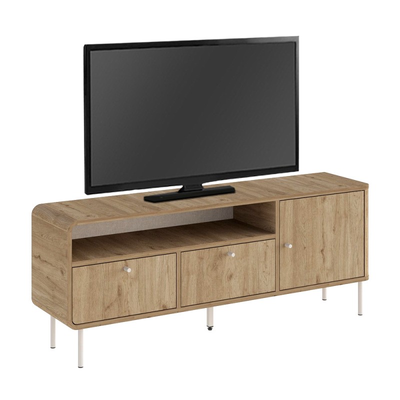 Έπιπλο τηλεόρασης Colia Megapap χρώμα sepet oak 140,3x34x55,7εκ.