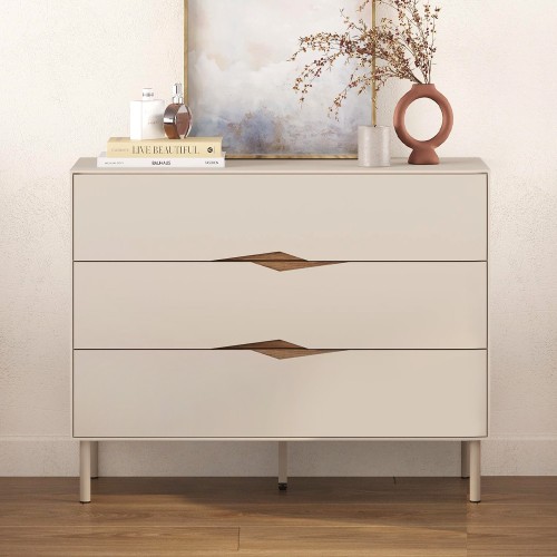 Συρταριέρα Marquise Megapap χρώμα sandstone 98x40x78,5εκ.