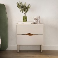 Κομοδίνο Marquise Megapap χρώμα sandstone 50x35x52,3εκ.
