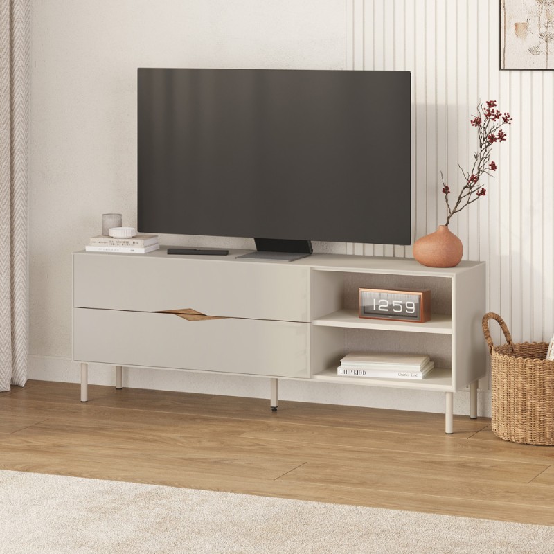 Έπιπλο τηλεόρασης Marquise Megapap χρώμα sandstone 150x35x56εκ.