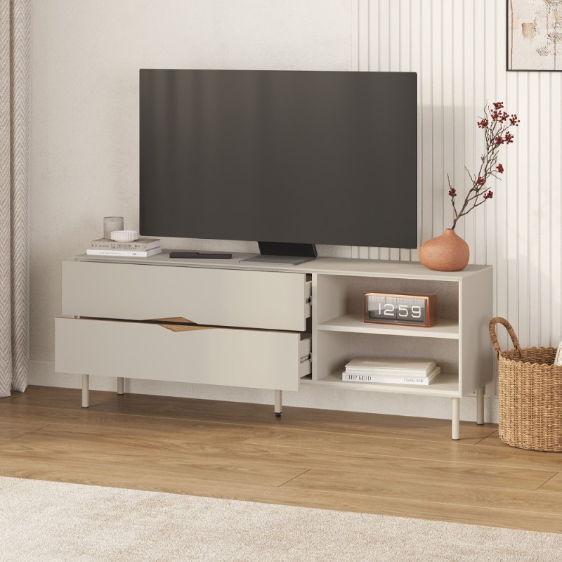 Έπιπλο τηλεόρασης Marquise Megapap χρώμα sandstone 150x35x56εκ.
