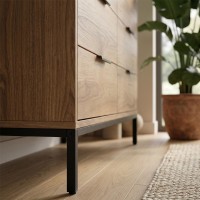 Συρταριέρα Mars Megapap χρώμα καρυδί Ud 140x45x83,5εκ.