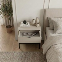 Κομοδίνο Melis Megapap χρώμα sandstone 45x35x56,4εκ.