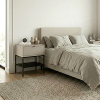 Κομοδίνο Melis Megapap χρώμα sandstone 45x35x56,4εκ.