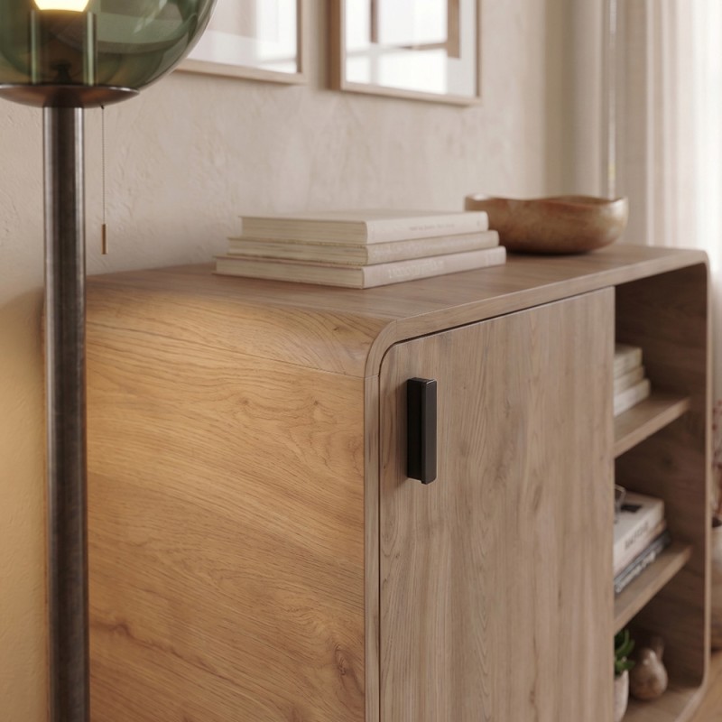 Μπουφές Rovel Megapap χρώμα sepet oak 80,3x39x80,4εκ.