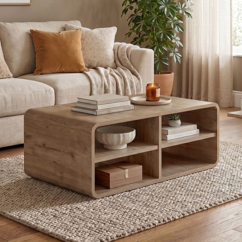 Τραπεζάκι σαλονιού Rovel Megapap χρώμα sepet oak 80,3x50x32,5εκ.