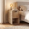 Τραπεζάκι βοηθητικό - Κομοδίνο Rovel Megapap χρώμα sepet oak 30x39x50,5εκ.