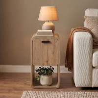 Τραπεζάκι βοηθητικό - Κομοδίνο Rovel Megapap χρώμα sepet oak 30x39x50,5εκ.