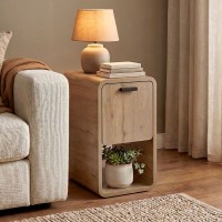 Τραπεζάκι βοηθητικό - Κομοδίνο Rovel Megapap χρώμα sepet oak 30x39x50,5εκ.