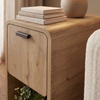 Τραπεζάκι βοηθητικό - Κομοδίνο Rovel Megapap χρώμα sepet oak 30x39x50,5εκ.