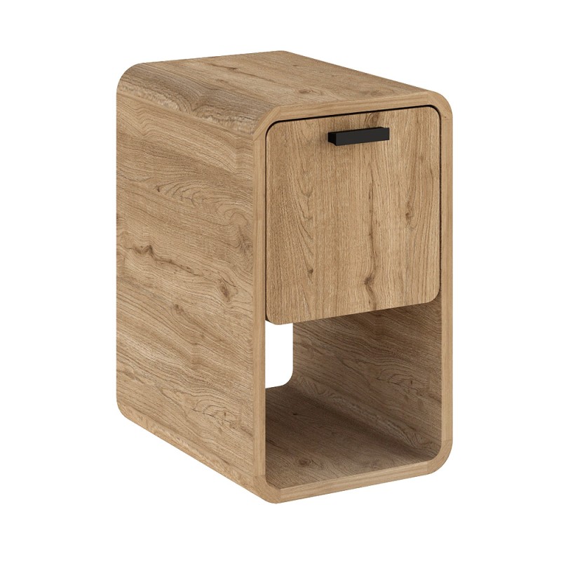 Τραπεζάκι βοηθητικό - Κομοδίνο Rovel Megapap χρώμα sepet oak 30x39x50,5εκ.