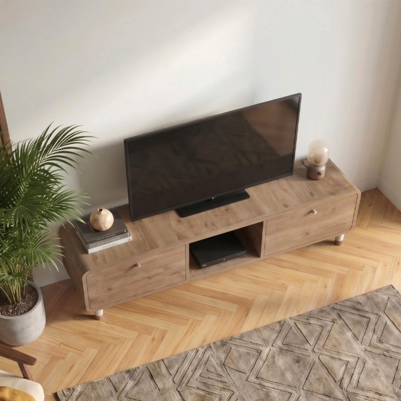 Έπιπλο τηλεόρασης Doro Megapap χρώμα sepet oak 150x34x41εκ.