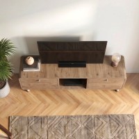 Έπιπλο τηλεόρασης Doro Megapap χρώμα sepet oak 150x34x41εκ.