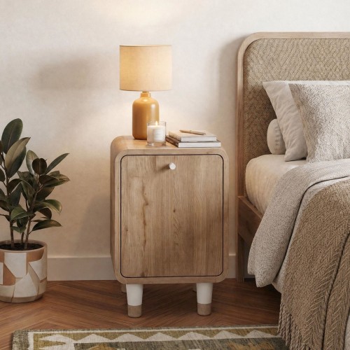 Κομοδίνο Doro Megapap χρώμα sepet oak 35,3x34x51εκ.