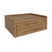 Κομοδίνο επιτοίχιο Brisa Megapap χρώμα καρυδί Ud 42x35x18,2εκ.