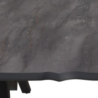Τραπέζι Walter Megapap Mdf - μεταλλικό χρώμα σκούρο γκρι σκυροδέματος 200x100x75εκ.