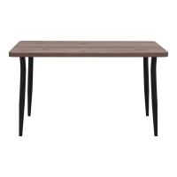Τραπέζι Levico Megapap Mdf - μεταλλικό χρώμα καπνιστή καρυδιά 130x75x75εκ.
