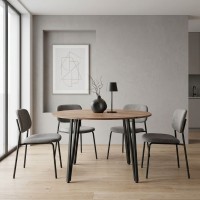 Τραπέζι Zeno Megapap χρώμα ακακίας Ø110x73,5εκ.