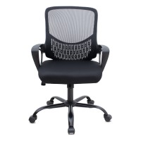 Καρέκλα γραφείου Freda Megapap με ύφασμα Mesh χρώμα μαύρο 65x65x90/100εκ.
