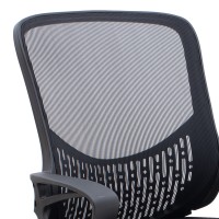 Καρέκλα γραφείου Freda Megapap με ύφασμα Mesh χρώμα μαύρο 65x65x90/100εκ.