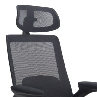 Καρέκλα γραφείου διευθυντική Belora Megapap με ύφασμα Mesh χρώμα μαύρο 63,5x62x117/127εκ.